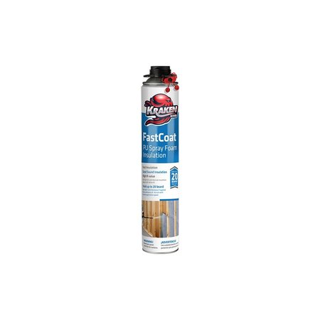KRAKENBOND Krakenbond FastCoat Insulation Foam Spray, 27.1 oz, 1 Gun Use Can KR1602SF